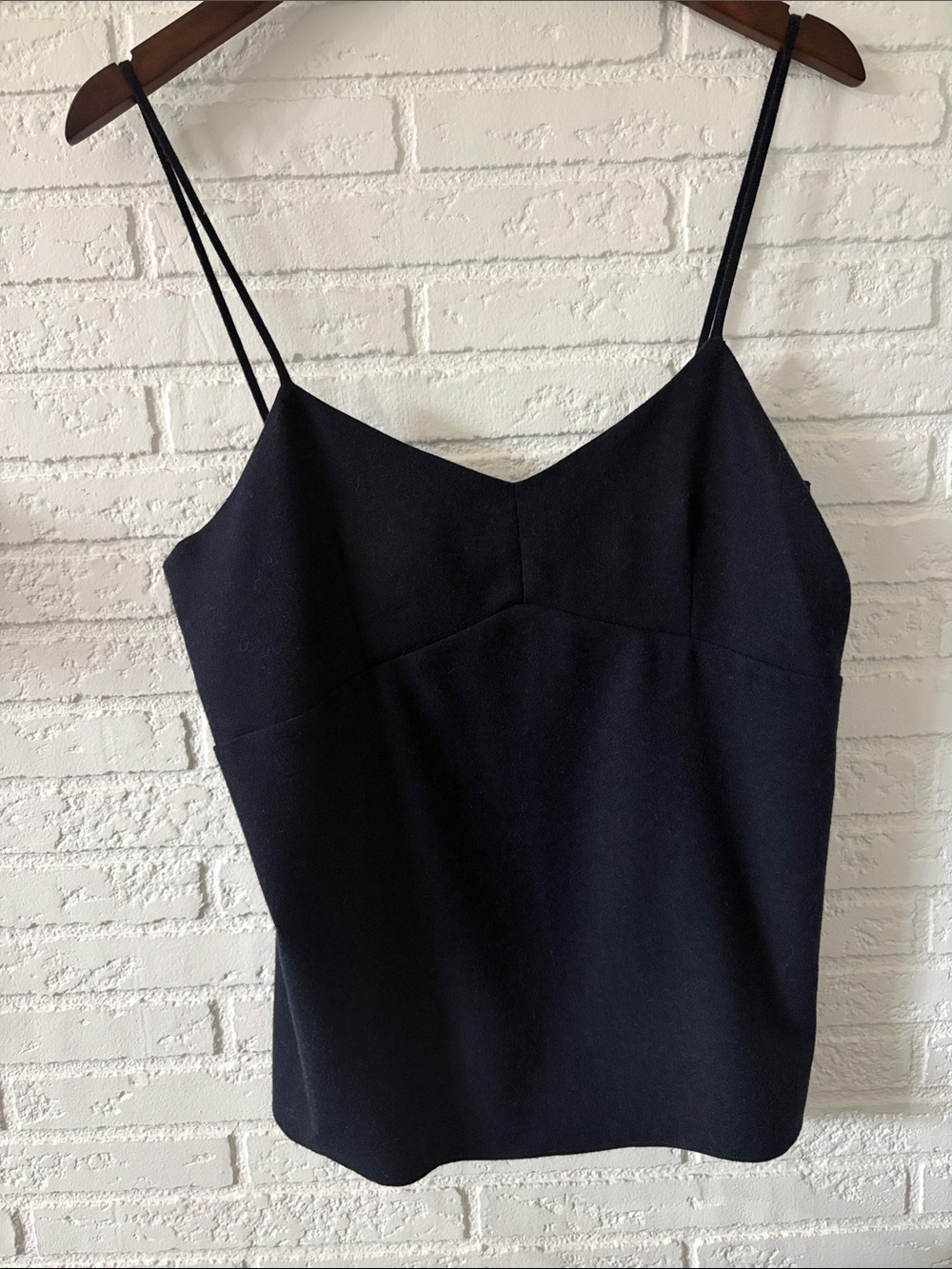 Tibi Black Double-Strap V-Neck Camisole